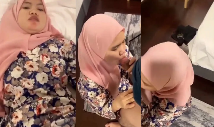gesekdikit-Cewe Hijab Pink Sepong Batang Besar